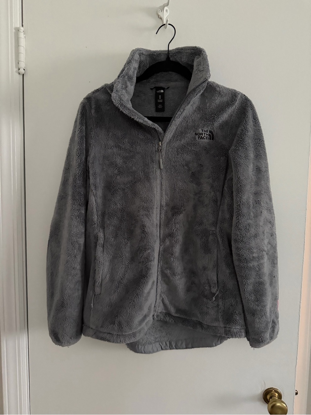 The North Face Women's Gray Plush Teddy Fleece Jacket